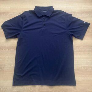 Men's Blue Nike Golf Dri-Fit Polo Size Large Short Sleeve Shirt